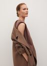 Mango - Brown Shoulder Pad Dress Mango - Brown Shoulder Pad Dress