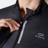 KALENJI - S Run Dry+ Zip Women's Long-Sleeved T-Shirt - Black KALENJI - S Run Dry+ Zip Women's Long-Sleeved T-Shirt - Black