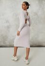 Missguided - Grey Petite Grey Popcorn Knit Twist Back Midaxi Dress Missguided - Grey Petite Grey Popcorn Knit Twist Back Midaxi Dress