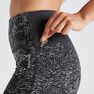 DOMYOS - W33 L31 / 500 Women's Fitness Cardio Training Leggings - Black DOMYOS - W33 L31 / 500 Women's Fitness Cardio Training Leggings - Black