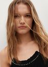 Mango - black Flowy strap top, Women Mango - black Flowy strap top, Women