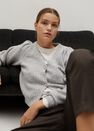 Mango - grey Knitted cardigan with jewel button Mango - grey Knitted cardigan with jewel button