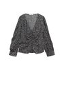 Mango - black Printed draped detail blouse Mango - black Printed draped detail blouse