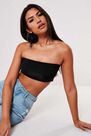 Missguided - Black Slinky Bandeau Top Missguided - Black Slinky Bandeau Top