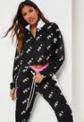 Missguided - Black Playboy X Missguided Repeat Print Zip Through Cropped Sweatshirt Missguided - Black Playboy X Missguided Repeat Print Zip Through Cropped Sweatshirt