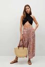 Mango - Red Flowy Printed Trousers, Women Mango - Red Flowy Printed Trousers, Women