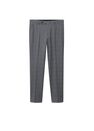 Mango - medium grey Slim fit check suit trousers, Men Mango - medium grey Slim fit check suit trousers, Men