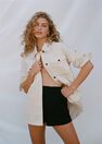 Mango - black Linen-blend high-waist shorts, Women Mango - black Linen-blend high-waist shorts, Women