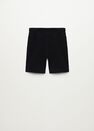 Mango - black Jogger cotton Bermuda shorts, Kids Boy Mango - black Jogger cotton Bermuda shorts, Kids Boy
