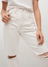 Mango - light beige Decorative rips relaxed jeans, Women Mango - light beige Decorative rips relaxed jeans, Women