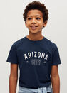 Mango - navy Organic printed cotton t-shirt Mango - navy Organic printed cotton t-shirt