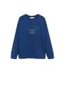 Mango - bright blue Printed organic cotton sweatshirt Mango - bright blue Printed organic cotton sweatshirt
