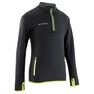 KIPSTA - T500 kids' half-zip football training sweatshirt - black/neon yellow KIPSTA - T500 kids' half-zip football training sweatshirt - black/neon yellow