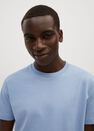 Mango - medium blue Sustainable cotton basic T-shirt, Men Mango - medium blue Sustainable cotton basic T-shirt, Men
