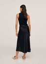 Mango - black Midi satin skirt, Women Mango - black Midi satin skirt, Women