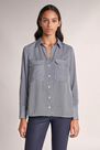 Salsa Jeans - Blue Regular fit denim shirt with texture Salsa Jeans - Blue Regular fit denim shirt with texture