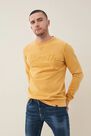 Salsa Jeans - Yellow Cotton sweater with print Salsa Jeans - Yellow Cotton sweater with print