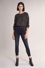 Salsa Jeans - Blue Push In Secret Glamour cropped Jeans with zips Salsa Jeans - Blue Push In Secret Glamour cropped Jeans with zips