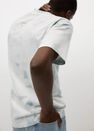 Mango - medium blue Tie-dye embroidered message t-shirt, Men Mango - medium blue Tie-dye embroidered message t-shirt, Men