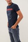 Salsa Jeans - Navy Textured Crew Neck T-Shirt Salsa Jeans - Navy Textured Crew Neck T-Shirt
