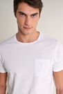 Salsa Jeans - White T-shirt with plant dye and pocket Salsa Jeans - White T-shirt with plant dye and pocket