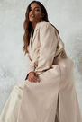 Missguided - Camel Side Split Formal Midaxi Coat Missguided - Camel Side Split Formal Midaxi Coat