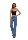 Mango - black Ribbed crop top, Women Mango - black Ribbed crop top, Women