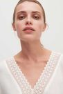 Reserved - White Blouse with lace and peplum hem Reserved - White Blouse with lace and peplum hem