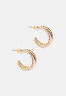 Missguided - Gold Look Triple Rope Hoop Earrings Missguided - Gold Look Triple Rope Hoop Earrings