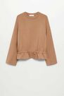 Mango - medium brown Sweater with ruffle detail Mango - medium brown Sweater with ruffle detail