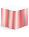 POPPIN INC - Poppin Inc Memo Cube Coral Stripe POPPIN INC - Poppin Inc Memo Cube Coral Stripe