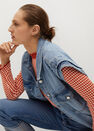 Mango - lt-pastel orange Textured checked sweater Mango - lt-pastel orange Textured checked sweater