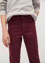 Mango - dark red Slim-fit cotton trousers Mango - dark red Slim-fit cotton trousers