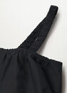 Mango - black Cotton crop top, Women Mango - black Cotton crop top, Women