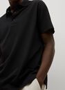 Mango - black Technical cotton piqué polo shirt, Men Mango - black Technical cotton piqué polo shirt, Men