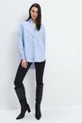 Mohito - Oversized Cotton Shirt - Blue Mohito - Oversized Cotton Shirt - Blue