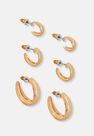 Missguided - Gold Gold Look Chunky Hoop Earrings 3 Pack Missguided - Gold Gold Look Chunky Hoop Earrings 3 Pack
