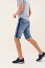 Salsa Jeans - Blue Loose Denim Shorts With Side Strip Salsa Jeans - Blue Loose Denim Shorts With Side Strip