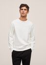 Mango - natural white Basic cotton sweater, Men Mango - natural white Basic cotton sweater, Men