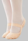 DOMYOS - Full-sole canvas demi-pointe shoes - salmon DOMYOS - Full-sole canvas demi-pointe shoes - salmon