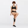 KALENJI - M CD Power Zip Crop Top - Navy, Black KALENJI - M CD Power Zip Crop Top - Navy, Black