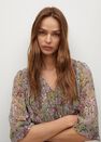 Mango - green Printed pleated dress Mango - green Printed pleated dress