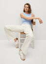 Mango - medium blue Recycled polyester top, Women Mango - medium blue Recycled polyester top, Women