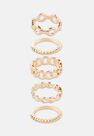 Missguided - Gold Look Multi Chain Rings 5 Pack, Women Missguided - Gold Look Multi Chain Rings 5 Pack, Women