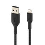 BELKIN - Belkin BoostCharge Braided Lightning Cable 1m Black BELKIN - Belkin BoostCharge Braided Lightning Cable 1m Black
