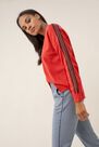 Salsa Jeans - Red Knitted sweater with band on arm Salsa Jeans - Red Knitted sweater with band on arm