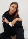 Mango - navy Cotton hoodie Mango - navy Cotton hoodie