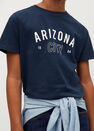 Mango - navy Organic printed cotton t-shirt Mango - navy Organic printed cotton t-shirt