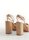 Mango - lt pastel brown Knot heel sandals Mango - lt pastel brown Knot heel sandals