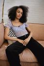 Urban Outfitters - Blue UO Mesh Mimi Top, Women Urban Outfitters - Blue UO Mesh Mimi Top, Women